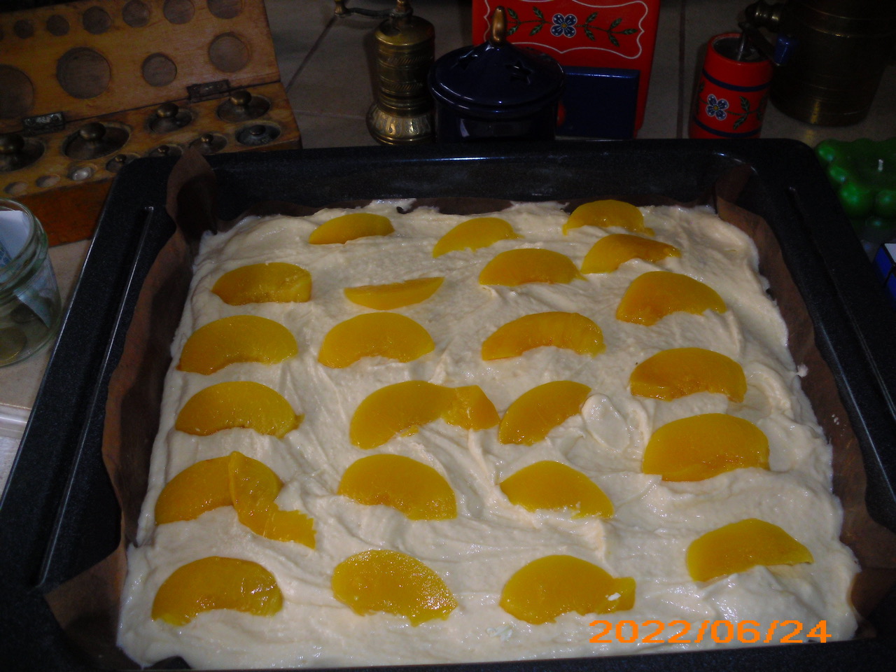 Fanta Kuchen Mit Pfirsich Schmand Auf Dem Blech - Rezepte Suchen